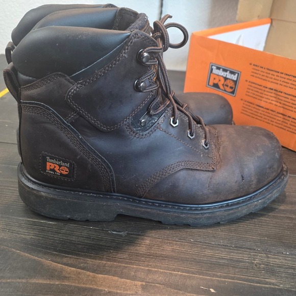 Timberland Pro Pit Boss 6 Inch‎ Steel-Toe Work Boot Brown Sz 11 main image 3